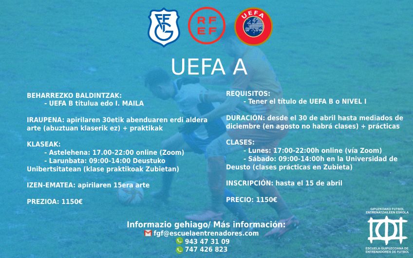 Nuevo curso de UEFA A