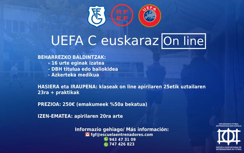 Nuevo curso de UEFA C en euskera