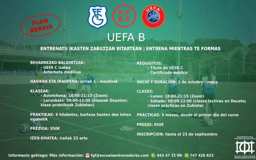 Nuevo curso UEFA B