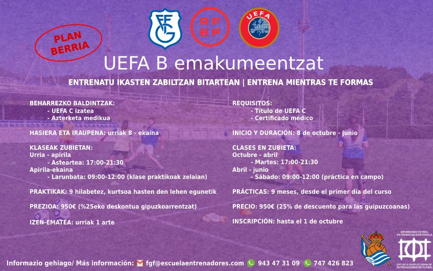 Nuevo curso de UEFA B para mujeres